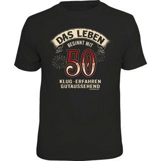 เสื้อแฟชั่นผญ sexy - เสื้อยืดวันเกิด NewFunny ปี 2021 แบบกําหนดเอง - Das Leben เริ่มต้นด้วยเสื้อเชิ