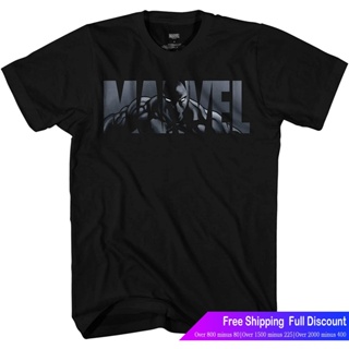 ร์ตูนพิมพ์ฤดูร้อน ย์เสื้อยืด Marvel Logo Black Panther Avengers Super Hero Adult Tee Graphic T-Shirt For Men Tshirt Clot