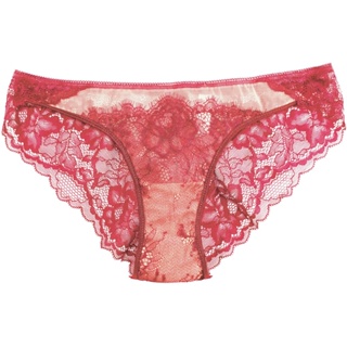 Annebra กางเกงใน ทรงบิกีนี่ ผ้าลูกไม้ Bikini Panty รุ่น AU3-812 สีแดง, สีเทา