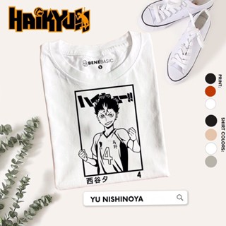 Tee เสื้อยืดชาย ยู นิชิโนยะ - |เสื้อเชิ้ตไฮคิว |เบเนบาซิค เสื้ออะนิเมะมินิมอลลิสต์พื้นฐาน .Y#