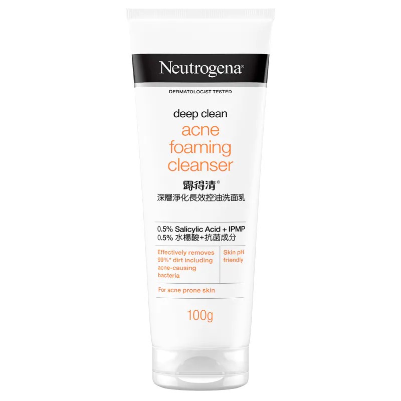 neutrogena-deep-clean-acne-foam-cleanser-ผลิตภัณฑ์ทำความสะอาดผิวหน้า-100g
