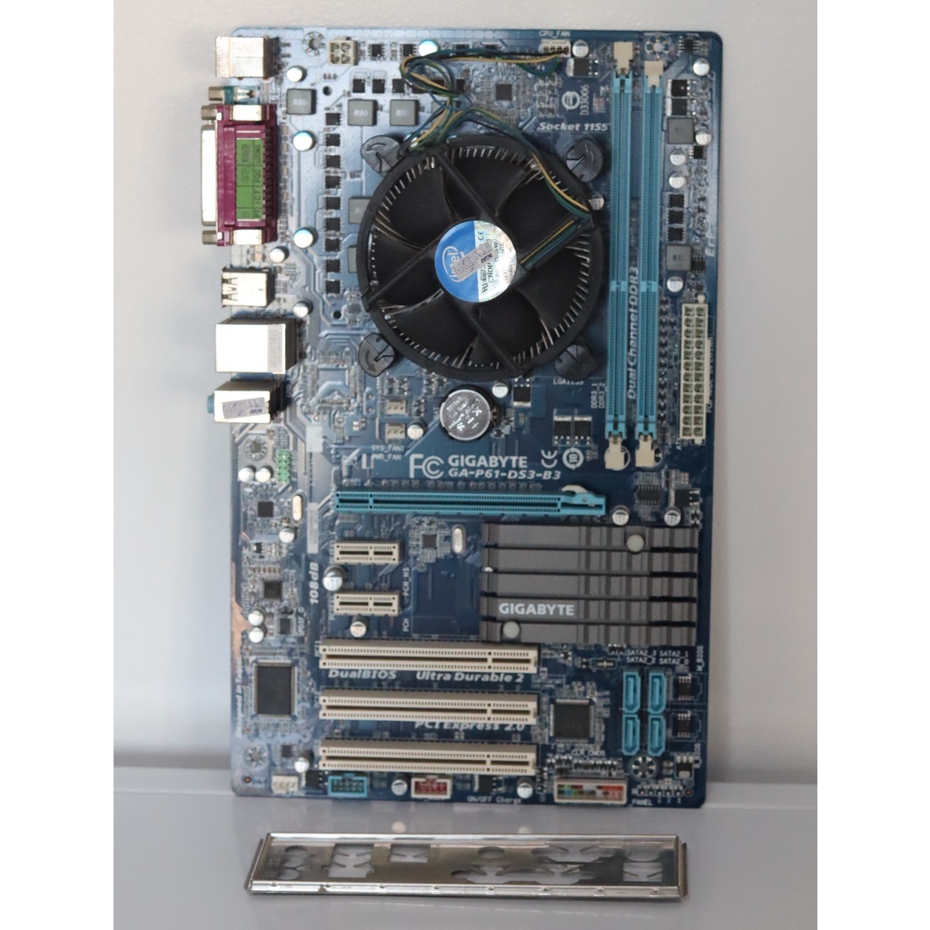 เมนบอร์ด GIGABYTE -GA-P61-DS3-B3-socket 1155 พร้อม CPU intel i3 2100 3 ...