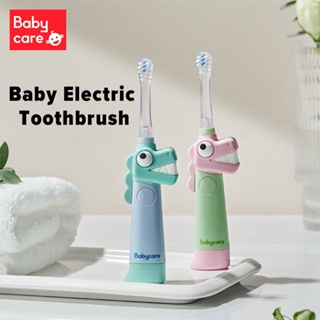 Bc Babycare แปรงสีฟันไฟฟ้าโซนิค พร้อมตัวจับเวลาอัจฉริยะ LED ประกอบด้วยหัวแปรงนุ่มพิเศษ 1 ชิ้น สําหรับเด็กวัยหัดเดิน 0-3 ปี