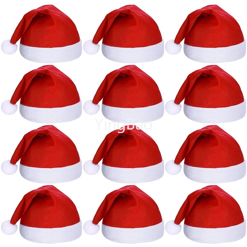 หมวกซานตาคลอส-แบบหนา-ให้ความอบอุ่น-เหมาะกับเทศกาลคริสต์มาส-สําหรับเด็ก-และผู้ใหญ่-5-ชิ้น