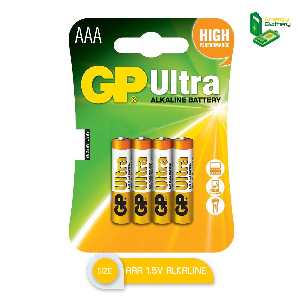 gp-ultra-alkaline-battery-ถ่าน-aaa-1-5v-1แพ็ค-4ก้อน-lr03-24au-2u4