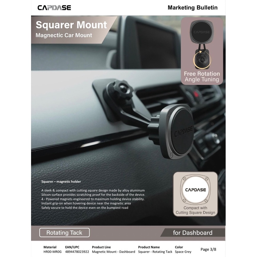 capdase-magnetic-car-holder-rotating-tack-สินค้าพร้อมส่งและเคลมจากไทย-ราคาปลีกและส่ง