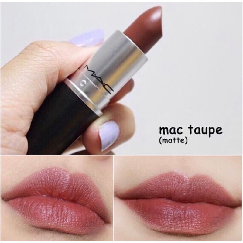 พร้อมส่ง-ลิปสติกขนาดปกติจากเค้าเตอร์ไทย-แมค-matte-lipstick-สี-taupe-no-box