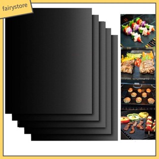 FS_ แผ่นรองเตาย่างบาร์บีคิว 5 ชิ้น ทนความร้อน