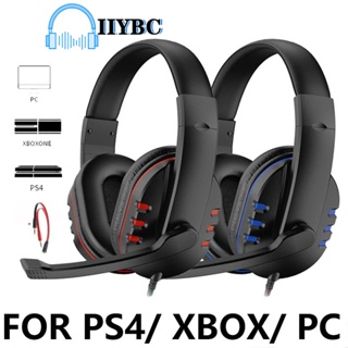 ภาพหน้าปกสินค้าIIYBC ชุดหูฟังสำหรับเล่นเกม หูฟังแบบมีสายเหนือ ศีรษะพร้อม 3.5มม ไมโครโฟนควบคุมระดับเสียง หูฟังเกมสำหรับ Xbox PS4 PC ซึ่งคุณอาจชอบราคาและรีวิวของสินค้านี้