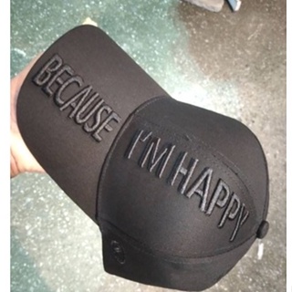 หมวกแก๊ป caps ลายแฟชั่น I Am Happy cap งานปักนูนลายสวยๆงานพร้อมส่งสั่งไวส่งไว