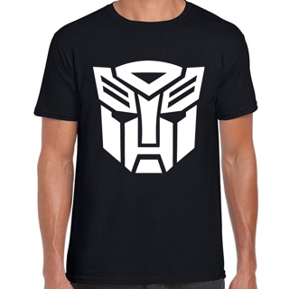 Autobot Print Mens Transformers Movie Comic Logo Print Robot T Shirt Loose Mens Short Sleeve Casual Print