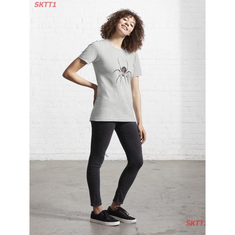 เสื้อคู่-sktt1-เสื้อยืดผู้ชายและผู้หญิง-hanging-black-widow-essential-t-shirt-short-sleeve-t-shirts