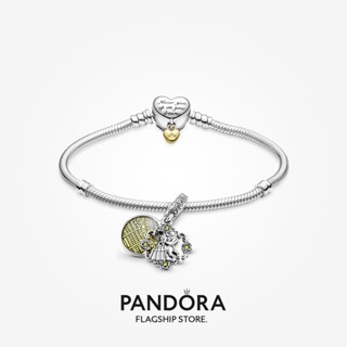 Pandora สร้อยข้อมือเงิน ลายดิสนีย์เบลล์ ของขวัญวันเกิด คริสต์มาส t925