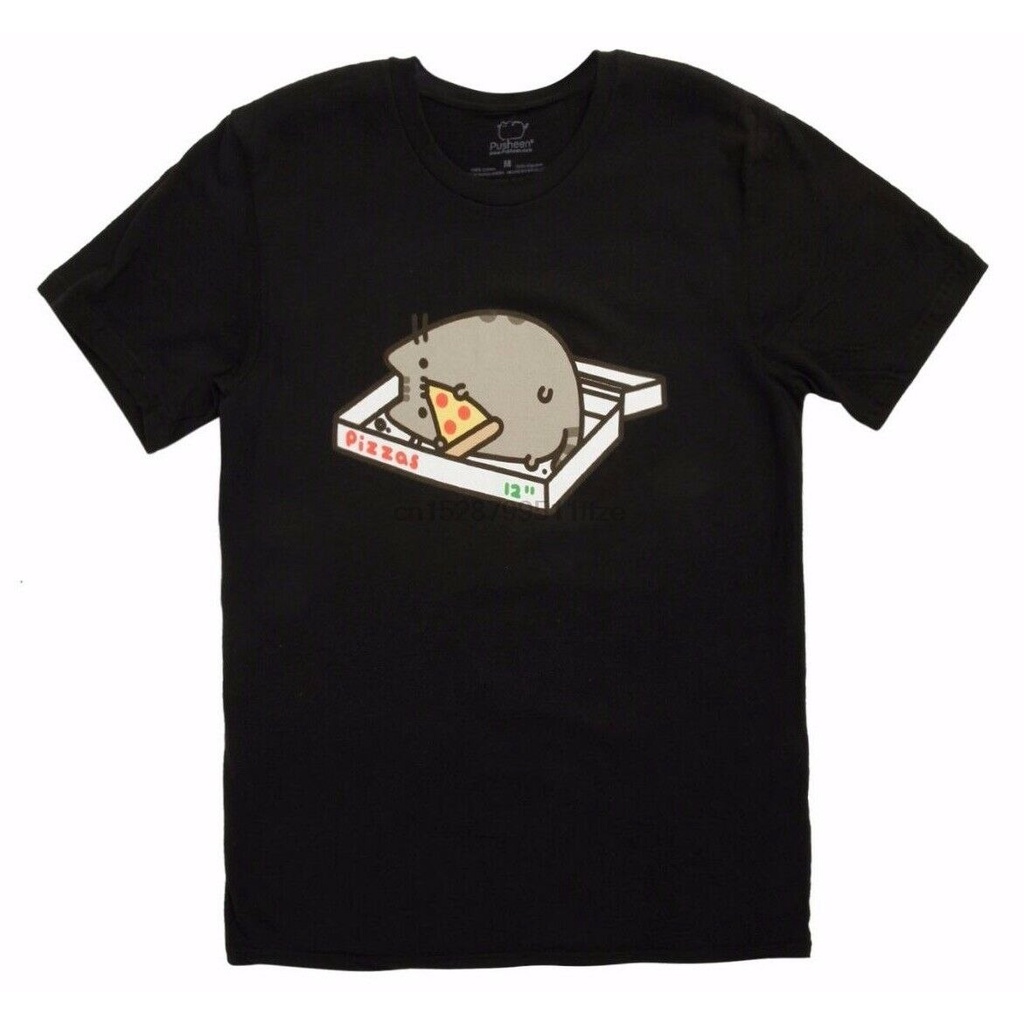 เสื้อยืดชาย-ผู้ชายเสื้อยืด-harajuku-เสื้อสตรีทแวร์-the-cat-pizza-box-harajuku-เสื้อชุดสตรีทแวร์กิ