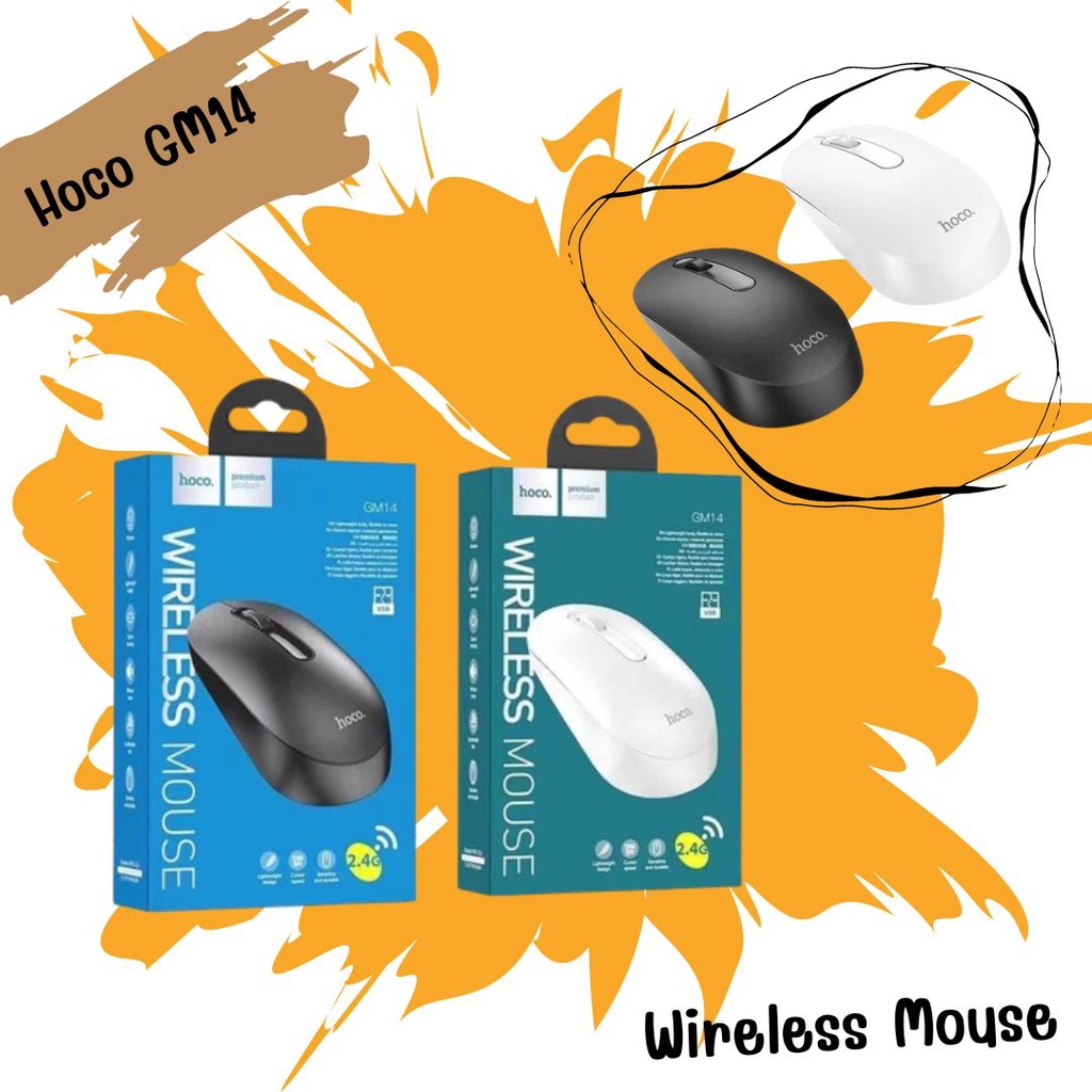 เมาท์ไร้สาย-wireless-mouse-ยี่ห้อ-hoco-gm14-business-wireless-mouse-ขนาดกระทัดรัดจับถนัดมือ-ตัวสินค้ามีประกัน-พร้อมส่ง