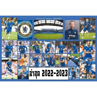 โปสเตอร์ เชลซี 2022-2023 Chelsea รูป ภาพ กีฬา football ฟุตบอล โปสเตอร์ ติดผนัง สวยๆ poster (88 x 60 ซม.โดยประมาณ)