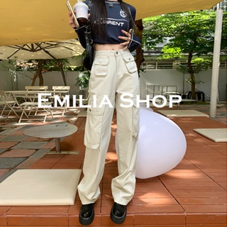 EMILIA SHOP กางเกงขายาว กางเกง กางเกงขายาวผู้หญิง 2022 ใหม่ ES220160