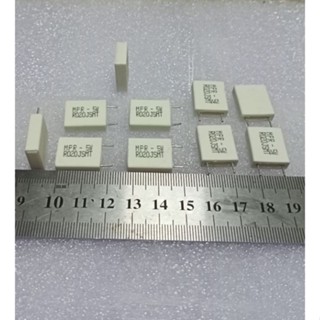 ตัวต้านทาน Resister 5w 0.02 ohm แบบกระเบื้อง R เซรามิค ซีเมนต์ กระเบื้อง MPR - 5W  R020JSMT  (10ชิ้น)