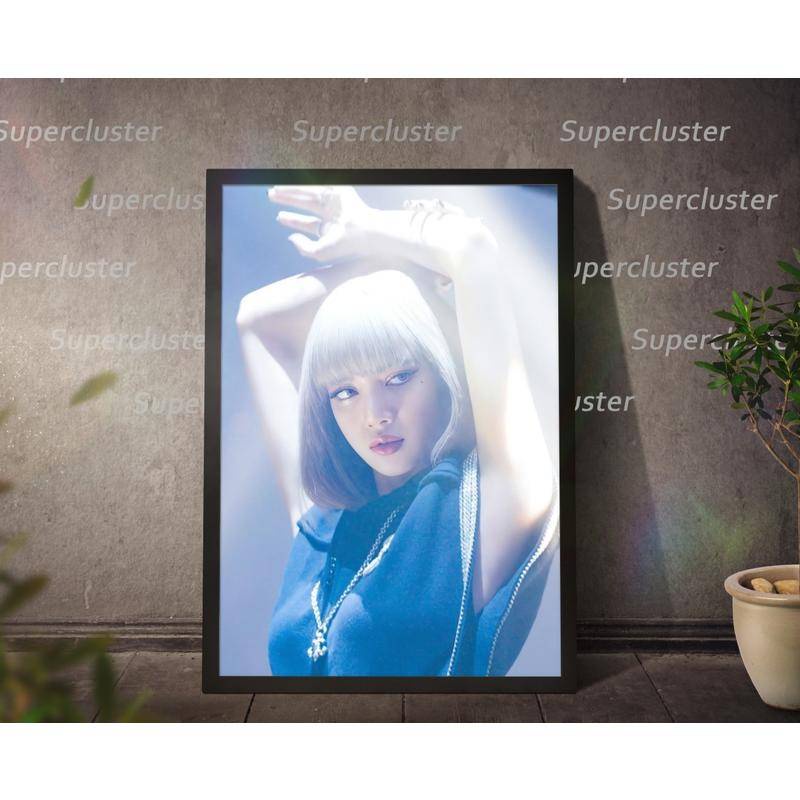 โปสเตอร์ผ้าใบ พิมพ์ลาย BlackPink Lisa main สไตล์เกาหลี สําหรับตกแต่ง ...