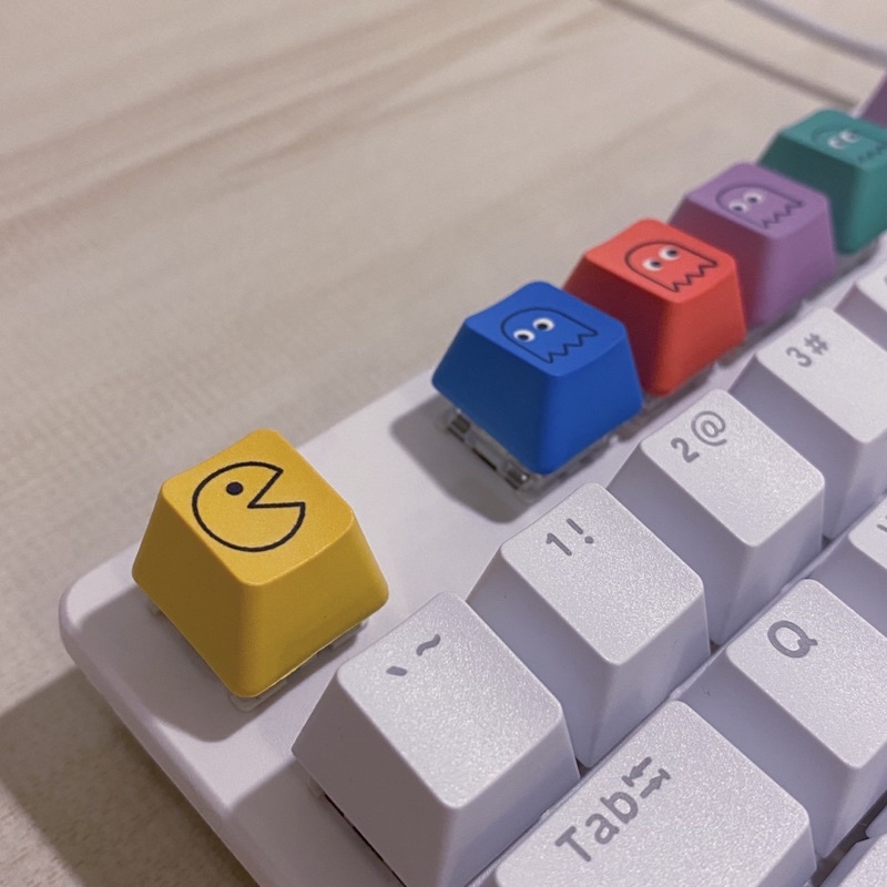 (เซต5ปุ่ม) ปุ่มกด Pac-Man คีย์แคปคีย์บอร์ด | Pac-Man keycaps | Shopee ...