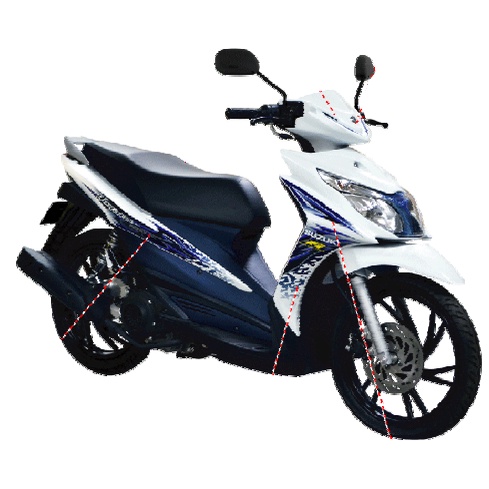 ฝาครอบท่อ-hayate-125-รุ่นหัวฉีด-แท้ศูนย์-suzuki-hayate125-ซูซูกิ-ฮายาเต้-125-muffler-แผงกันท่อไอเสีย-กันร้อนท่อ