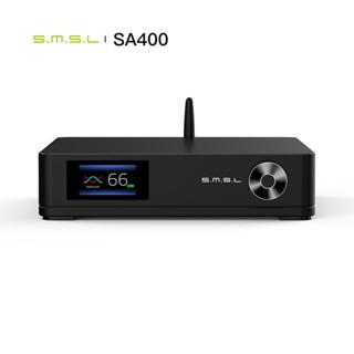 Smsl SA400 เครื่องขยายเสียงพลังงานสูง NJW1195 BASS เอาท์พุต บลูทูธ 5.0 พาวเวอร์แอมป์ดิจิทัลสองตัว พร้อมรีโมตคอนโทรล