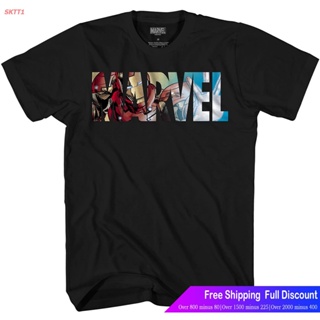 SKTT1 Marvelเสื้อยืดผู้ชายและผู้หญิง Marvel Logo Ironman Iron Man Avengers Super Hero Adult Graphic Mens T-Shirt Marvel