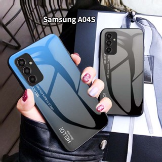 เคสโทรศัพท์มือถือกระจกนิรภัย แบบแข็ง ไล่โทนสี กันกระแทก สําหรับ Samsung A04S Galaxy A04S A 04 A04 S 4G 5G A04S