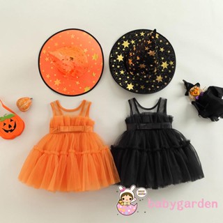 Babygarden- ชุดเดรสเจ้าหญิง แขนกุด แต่งระบาย สีพื้น สําหรับเด็กผู้หญิง อายุ 1-7 ปี