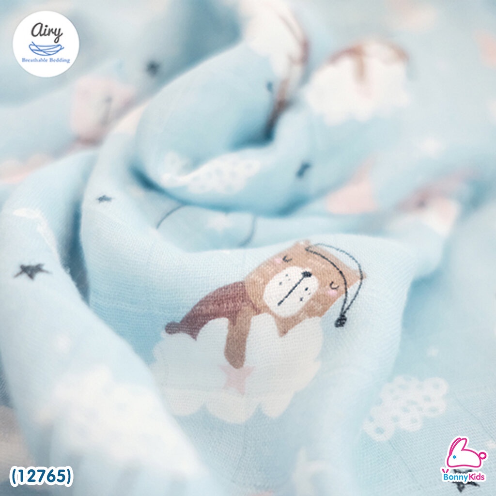 ภาพหน้าปกสินค้า(12765) Airy (แอร์รี่) Baby Cotton Blanket ผ้านวมคอตตอน รุ่นCotton ขนาด 90x110 cm. จากร้าน bonnykids บน Shopee