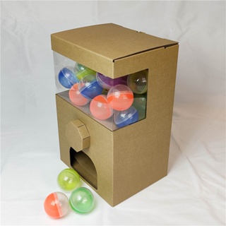 เกมส์หมุนบอล หมุนไข่ จับรางวัล สีกล่อง ขนาด 23 x 18 x 35 cm. พร้อมลูกบอลใส่ฉลาดขนาด 45 มม.จำนวน 40 ลูก