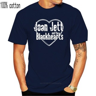 ชุดเซ็ต 2 ชิ้น - เสื้อยืดผ้าฝ้ายใหม่ Joan Jett และ Blackhearts เพลงร็อคผู้ชายสีดําขนาด S ถึง 3Xl ให