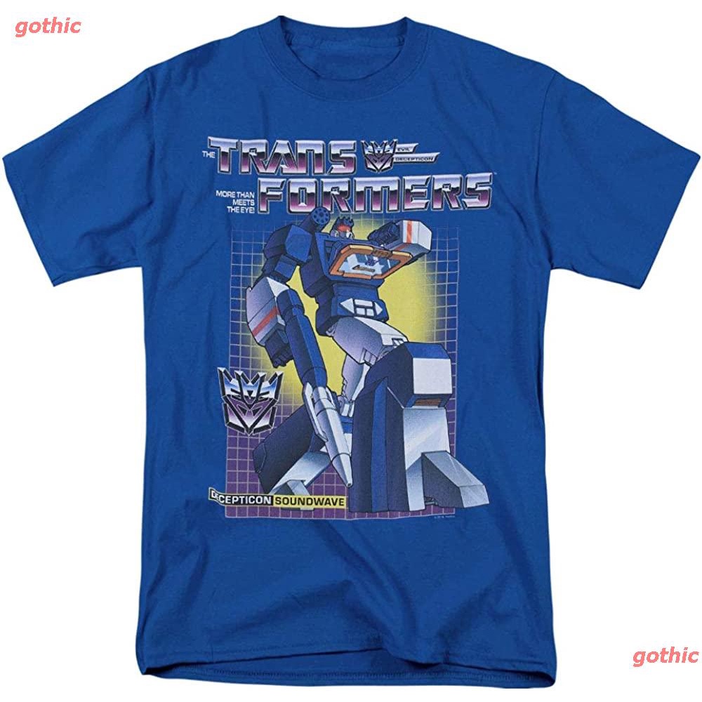 เสื้อยืดสีขาวผู้ชาย-เสื้อยืดลำลอง-transformers-soundwave-t-shirt-amp-stickers-short-sleeve-t-shirts