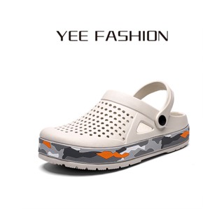 Yee Fashion  รองเท้าแตะชาย เท่ๆ  ชาย แตะ แตะยางนิ่มแบบสวมรัดส้น หัวโต กลางแจ้ง รองเท้าชายหาด 22092204