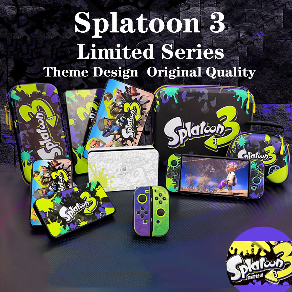 ภาพหน้าปกสินค้าเคสป้องกัน ธีม Nintendo Switch Splatoon 3 สําหรับ Switch V1 V2 OLED