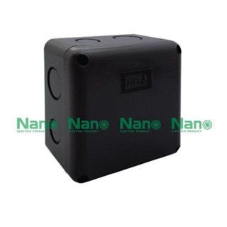 NANO Electric® NANO-202B กล่องกันน้ำพลาสติก ฝาทึบ ขนาด W109.50xH109.50xD59.80 mm (JUNCTION BOX IP65) สีดำ