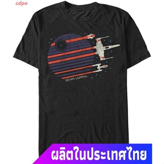 cdpo เสื้อยืดยอดนิยม STAR WARS Mens Rebel Flyby Graphic T-Shirt Mens Womens T-shirts