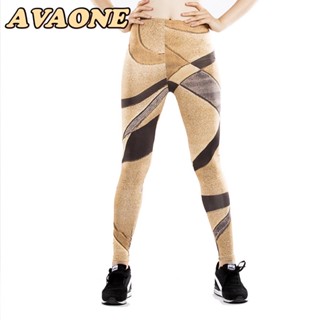 AVAONE🛒กางเกงโยคะขายาว กางเกงเลกกิ้ง กางเกงออกกำลังกายผู้หญิง สีโทนสวย