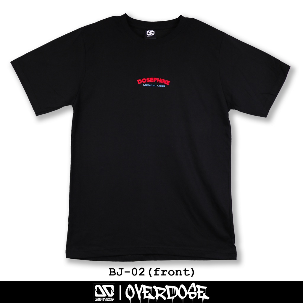 เสื้อคนอ้วน-เสื้อคนอ้วนผญ-ผ้านุ่ม-overdose-t-shirt-สีดำ-รหัส-bj-02-โอเวอโดส-เสื้อยืดเด็กผช-tee