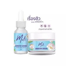 ภาพหน้าปกสินค้าเซรั่มมะลิ + ครีมมะลิ เซรั่มหน้าใส Malii Booster Serum 15 ml & Malii Booster Cream 10 ml