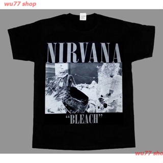 wu77 shop New เสื้อยืดผ้าฝ้าย 100% พิมพ์ลาย Nirvana Bleach89 Kurt Cobain New Kurzarm สําหรับผู้ชาย discount