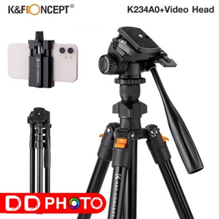 K&F Concept KF09.115 Aluminum Tripod K234A0+Video Head