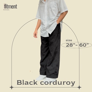 ภาพหน้าปกสินค้าfitment กางเกงลูกฟูก สีดำ ทรงกระบอก ซึ่งคุณอาจชอบสินค้านี้
