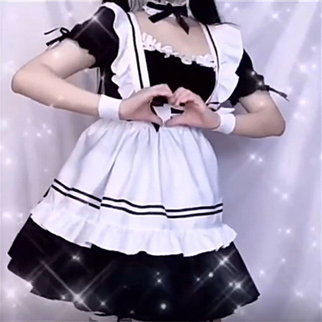 ชุดแม่บ้านสาวสวยสาวสวยขนาดใหญ่ทุกวัน-cos-เสื้อผ้า-lolita-ชุด-lolita-กระโปรงสาวใช้