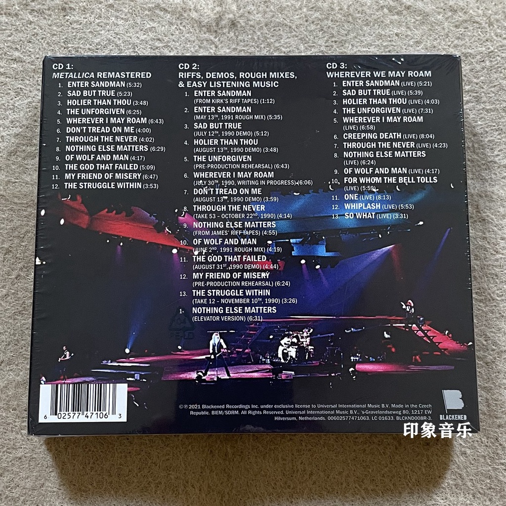 พร้อมส่ง-ใหม่-แผ่น-cd-อัลบั้ม-metallica-the-black-album-deluxe-edition-3cd-metallica-สีดํา