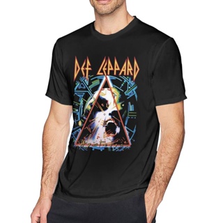 Tee เสื้อยืดแฟชั่น - เสื้อยืดสําหรับผู้ชาย▥K.ZAIJIAO Def Leppard Hysteria Tour 88 ชายสั้นกีฬา t-