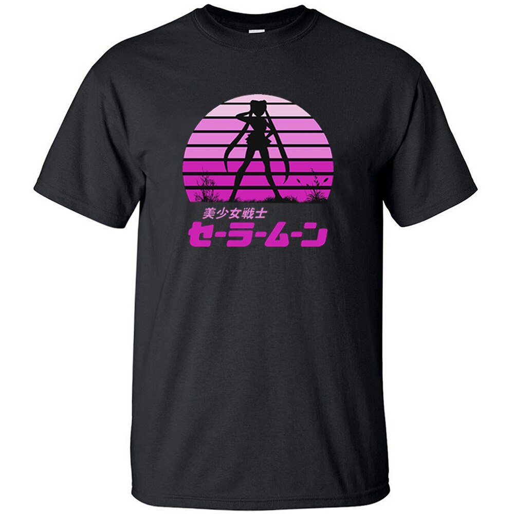 เสื้อยืดโอเวอร์ไซส์เสื้อยืดราคาถูกkawaii-sailor-moon-japanese-anime-t-shirt-cotton-loose-summer-printed-t-shirts-top-men