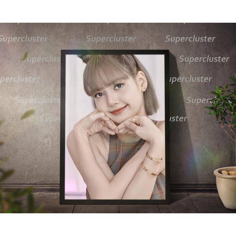 โปสเตอร์ผ้าใบ พิมพ์ลาย BlackPink Lisa main สไตล์เกาหลี สําหรับตกแต่ง ...