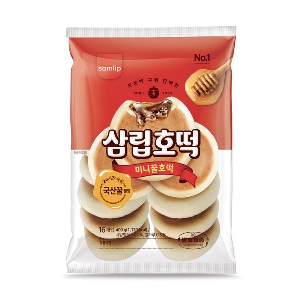 ของแท้-samlip-mini-honey-pancake-ขนมแพนเค้กเกาหลีไส้น้ำผึ้ง-400g