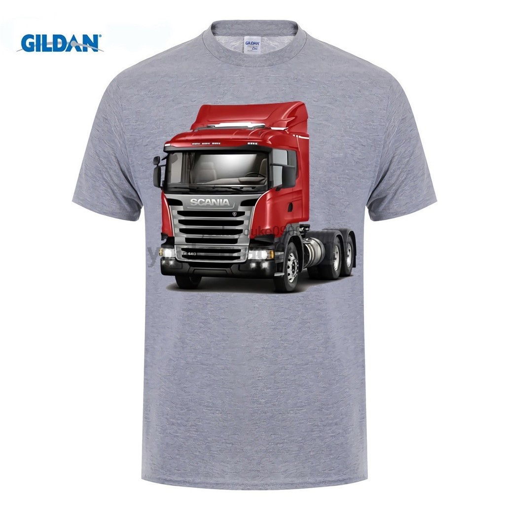 ลายน่ารัก-gildan-ใหม่แฟชั่นฤดูร้อนแขนสั้นบุคลิกภาพพิมพ์-saab-scania-t-เสื้อผู้ชายเสื้อลำลอง-tees